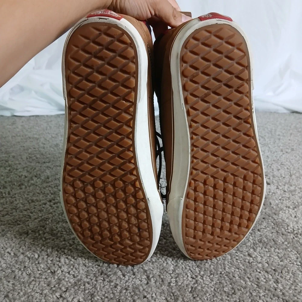 Vans Sk8-Hi MTE Gingerbread Brown Plaid Suede High Top Sneakers Mens 9.5